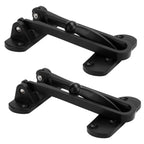 2Set Aluminum Alloy Antitheft Door Buckle Safety Chain Atype Bolt Anti Lock Insurance(black )