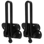 2Set Aluminum Alloy Antitheft Door Buckle Safety Chain Atype Bolt Anti Lock Insurance(black )