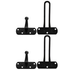 2Set Aluminum Alloy Antitheft Door Buckle Safety Chain Atype Bolt Anti Lock Insurance(black )