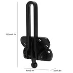 2Set Aluminum Alloy Antitheft Door Buckle Safety Chain Atype Bolt Anti Lock Insurance(black )