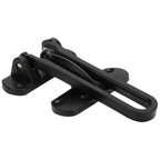 2Set Aluminum Alloy Antitheft Door Buckle Safety Chain Atype Bolt Anti Lock Insurance(black )
