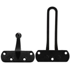 2Set Aluminum Alloy Antitheft Door Buckle Safety Chain Atype Bolt Anti Lock Insurance(black )