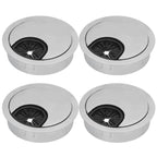 4 Set Desk Cable Wire Grommet PC Computer Desk Cord Grommet Cable Hole Cover Organizers50 Brushed