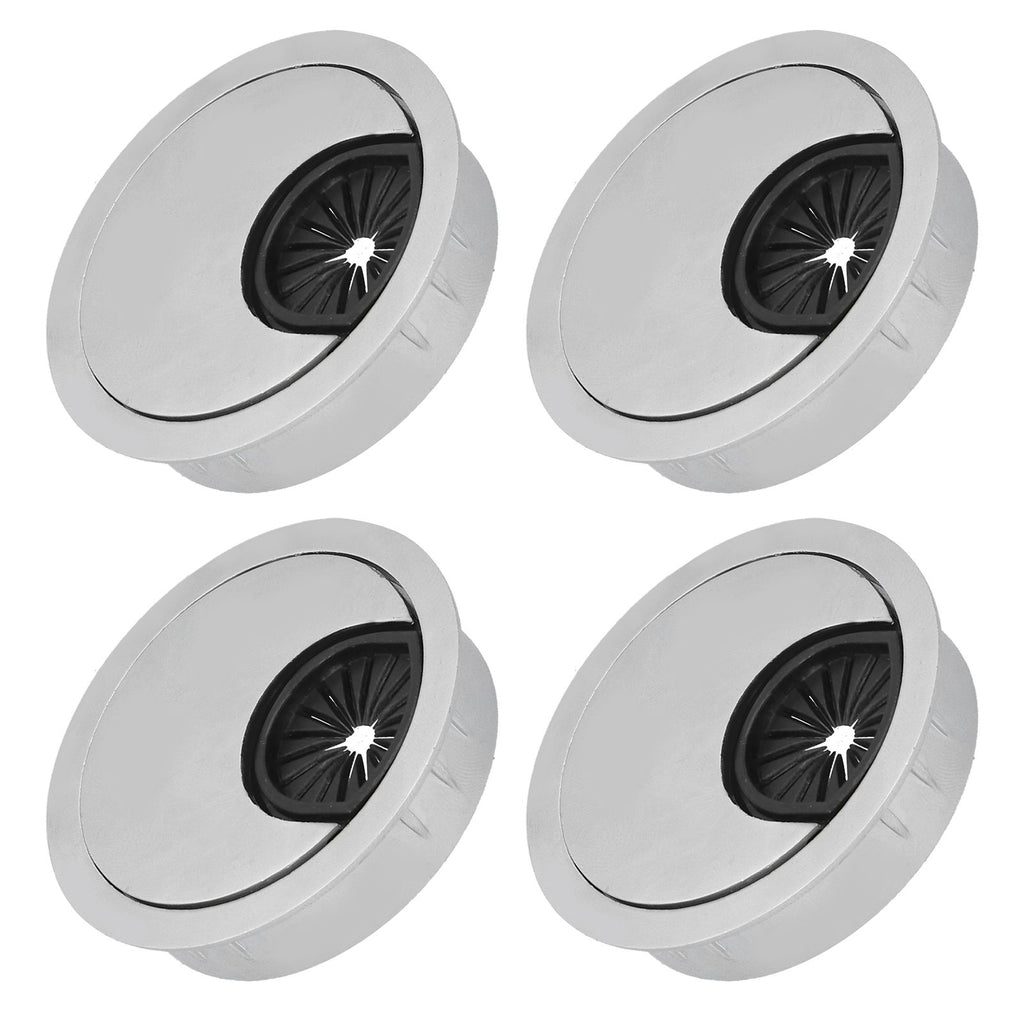 4 Set Desk Cable Wire Grommet PC Computer Desk Cord Grommet Cable Hole Cover Organizers50 Brushed