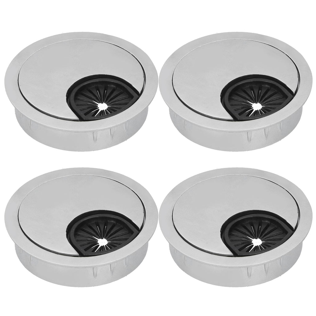 4 Set Desk Cable Wire Grommet PC Computer Desk Cord Grommet Cable Hole Cover Organizers50 Brushed