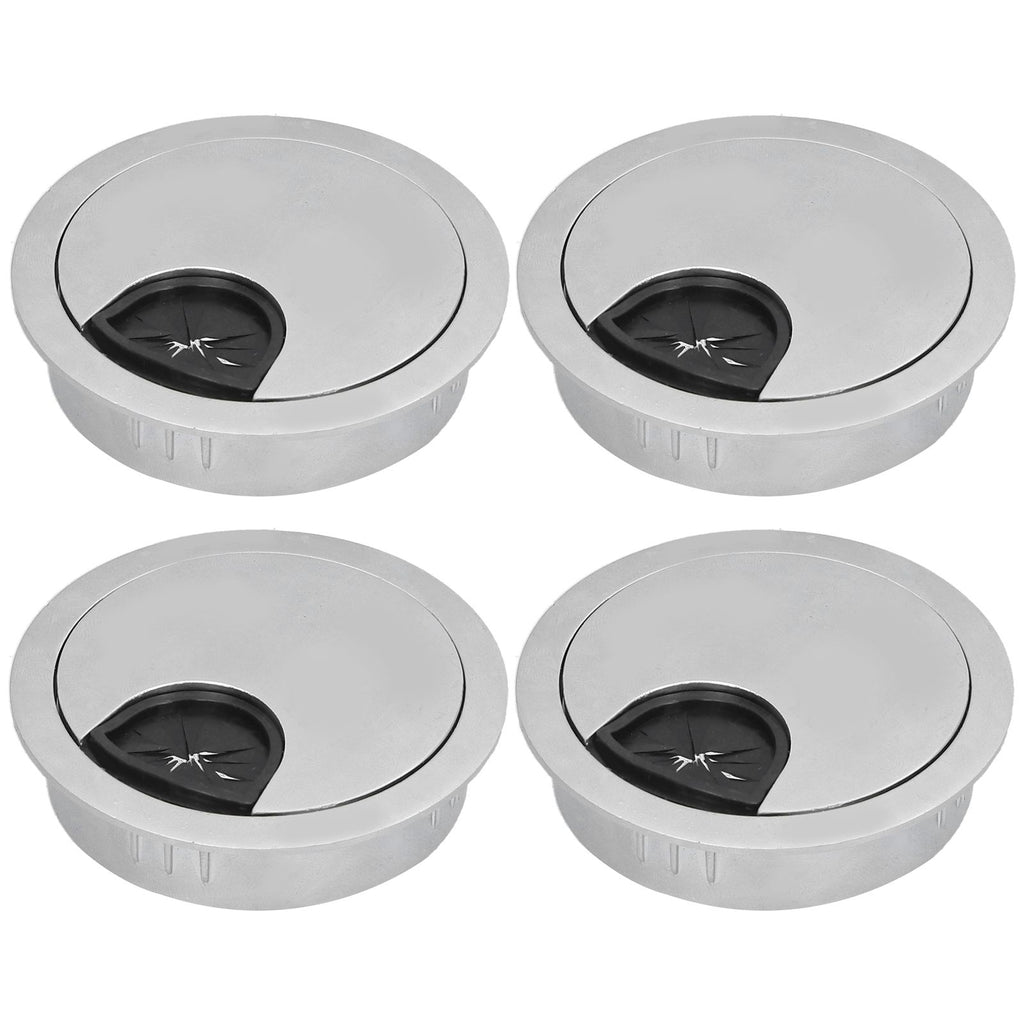 4 Set Desk Cable Wire Grommet PC Computer Desk Cord Grommet Cable Hole Cover Organizers53 Brushed