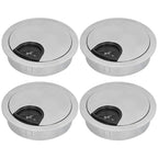 4 Set Desk Cable Wire Grommet PC Computer Desk Cord Grommet Cable Hole Cover Organizers53 Brushed