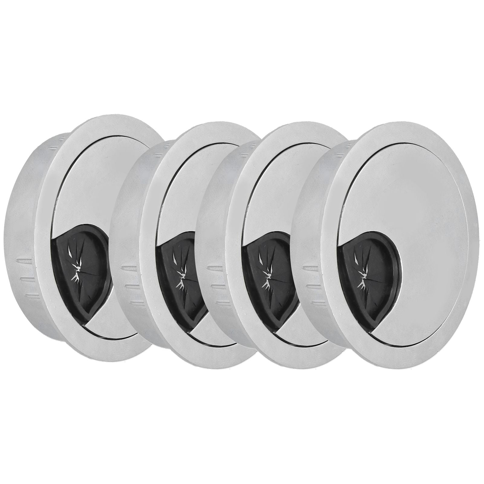 4 Set Desk Cable Wire Grommet PC Computer Desk Cord Grommet Cable Hole Cover Organizers53 Brushed