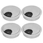 4 Set Desk Cable Wire Grommet PC Computer Desk Cord Grommet Cable Hole Cover Organizers53 Brushed