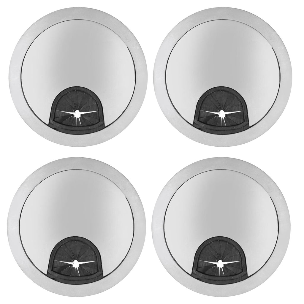 4 Set Desk Cable Wire Grommet PC Computer Desk Cord Grommet Cable Hole Cover Organizers53 Brushed
