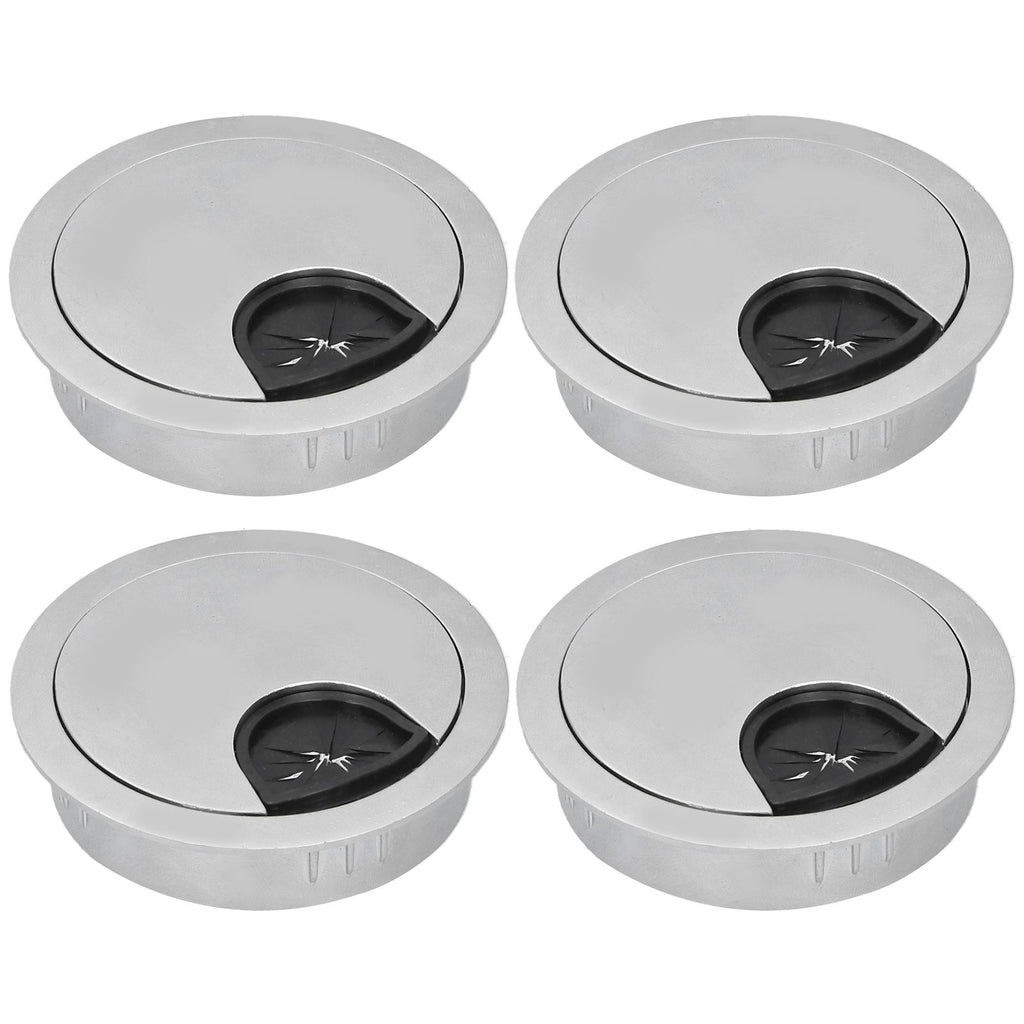 4 Set Desk Cable Wire Grommet PC Computer Desk Cord Grommet Cable Hole Cover Organizers53 Brushed
