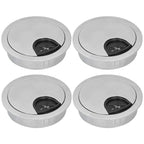 4 Set Desk Cable Wire Grommet PC Computer Desk Cord Grommet Cable Hole Cover Organizers53 Brushed