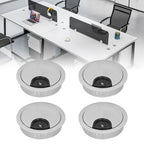 4 Set Desk Cable Wire Grommet PC Computer Desk Cord Grommet Cable Hole Cover Organizers53 Brushed