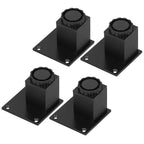 4Pcs/Set Furniture Leg Adjustable Height Aluminum Alloy Square Support for Sofa Cabinet60mm