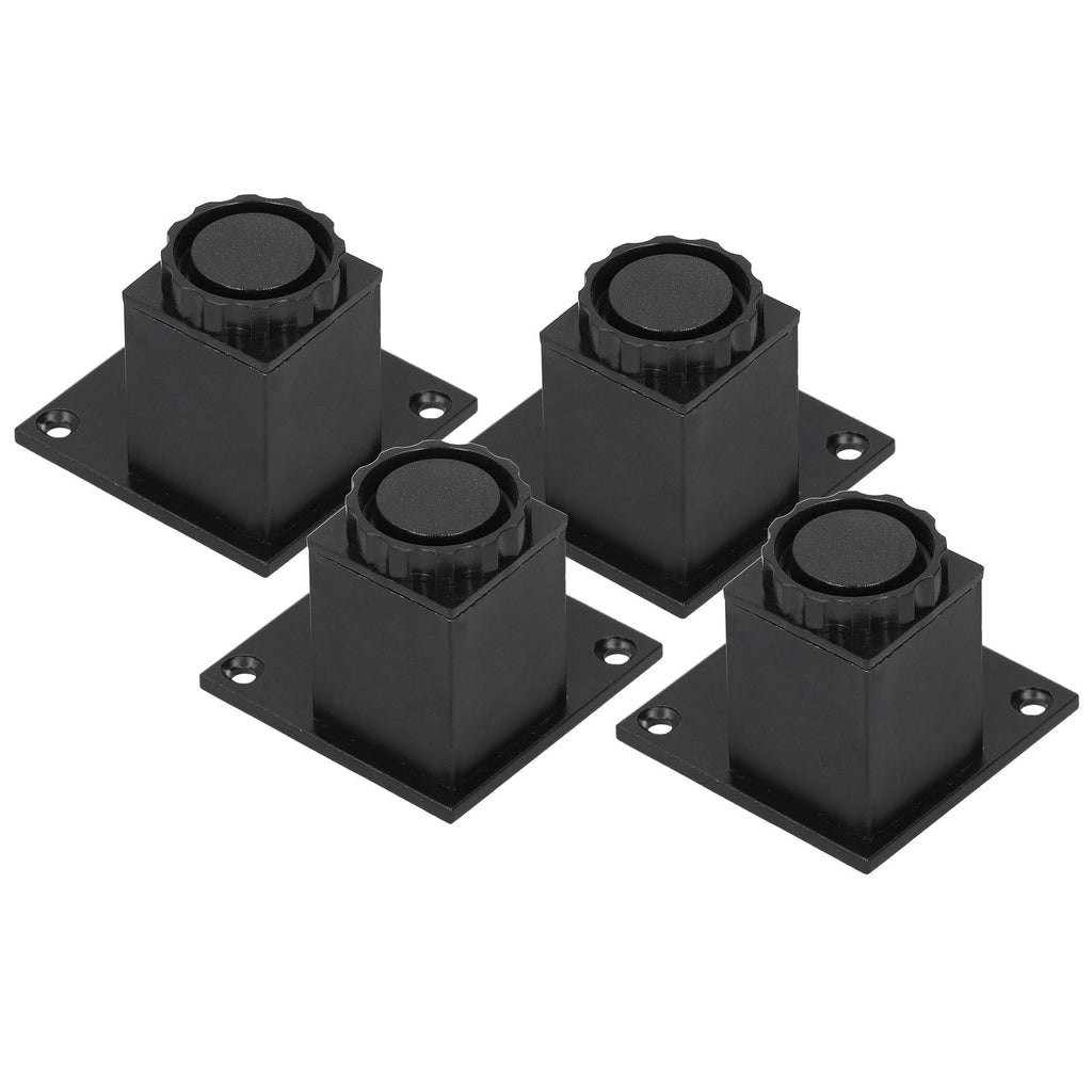 4Pcs/Set Furniture Leg Adjustable Height Aluminum Alloy Square Support for Sofa Cabinet60mm