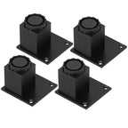 4Pcs/Set Furniture Leg Adjustable Height Aluminum Alloy Square Support for Sofa Cabinet60mm