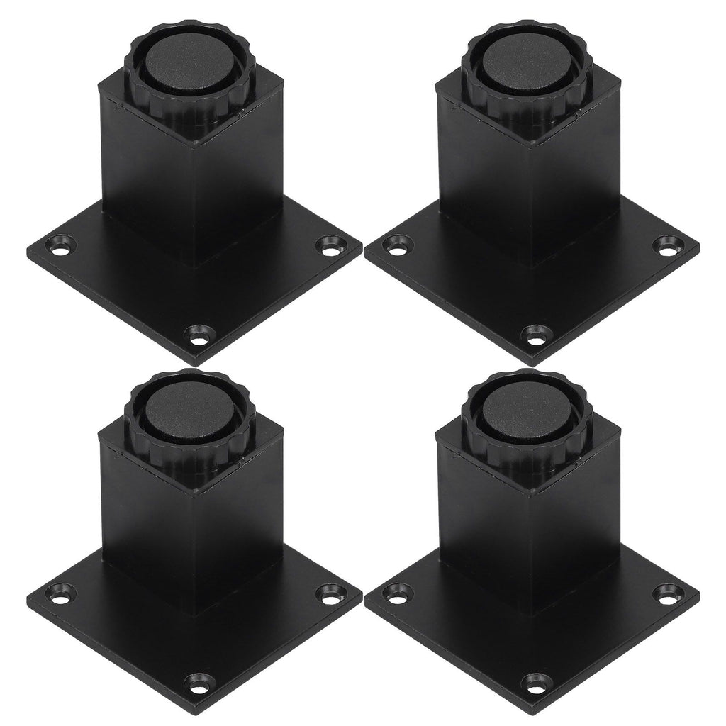 4Pcs/Set Furniture Leg Adjustable Height Aluminum Alloy Square Support for Sofa Cabinet60mm