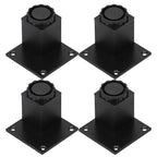 4Pcs/Set Furniture Leg Adjustable Height Aluminum Alloy Square Support for Sofa Cabinet60mm