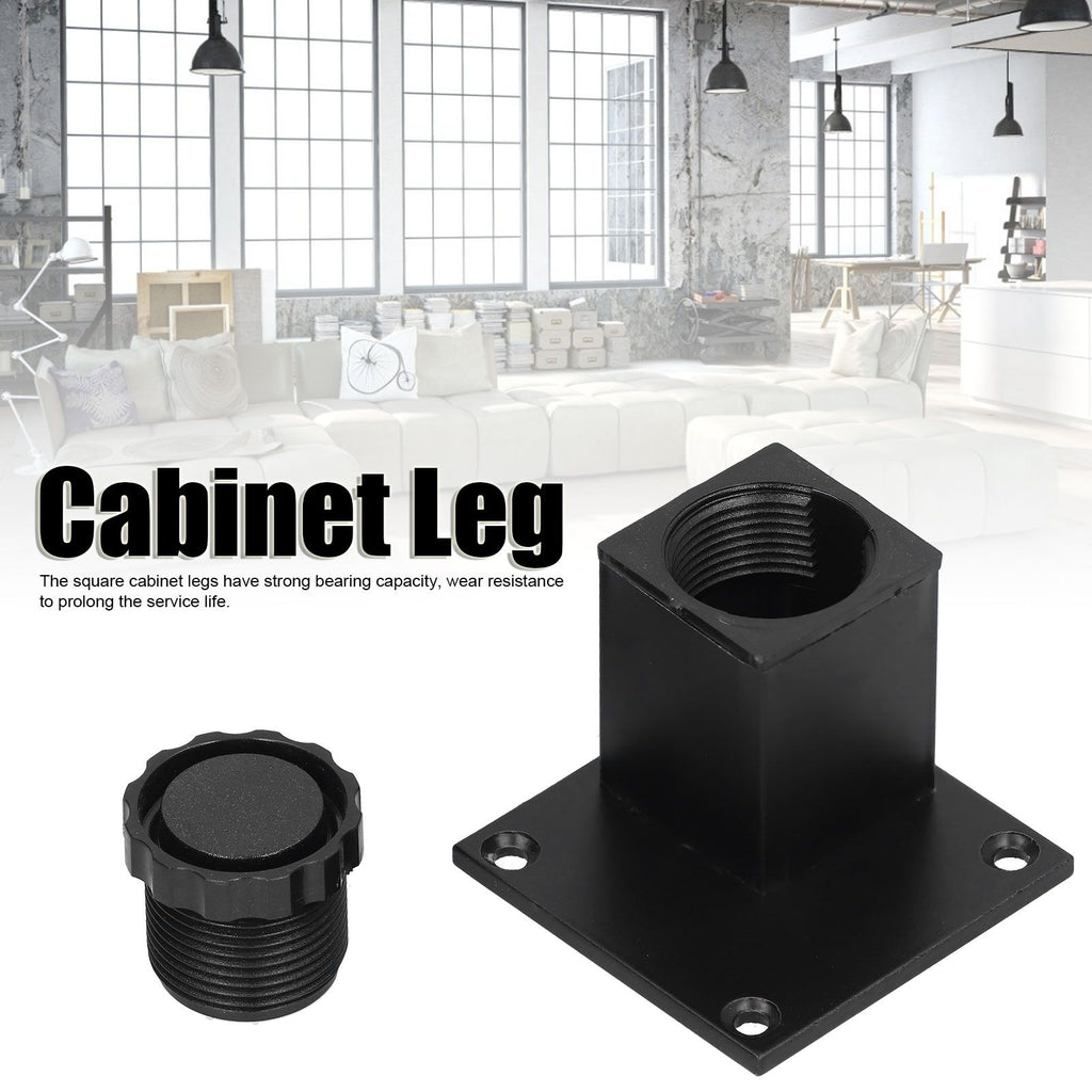 4Pcs/Set Furniture Leg Adjustable Height Aluminum Alloy Square Support for Sofa Cabinet60mm