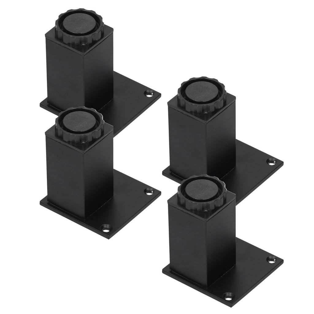 4Pcs/Set Furniture Leg Adjustable Height Aluminum Alloy Square Support for Sofa Cabinet80mm