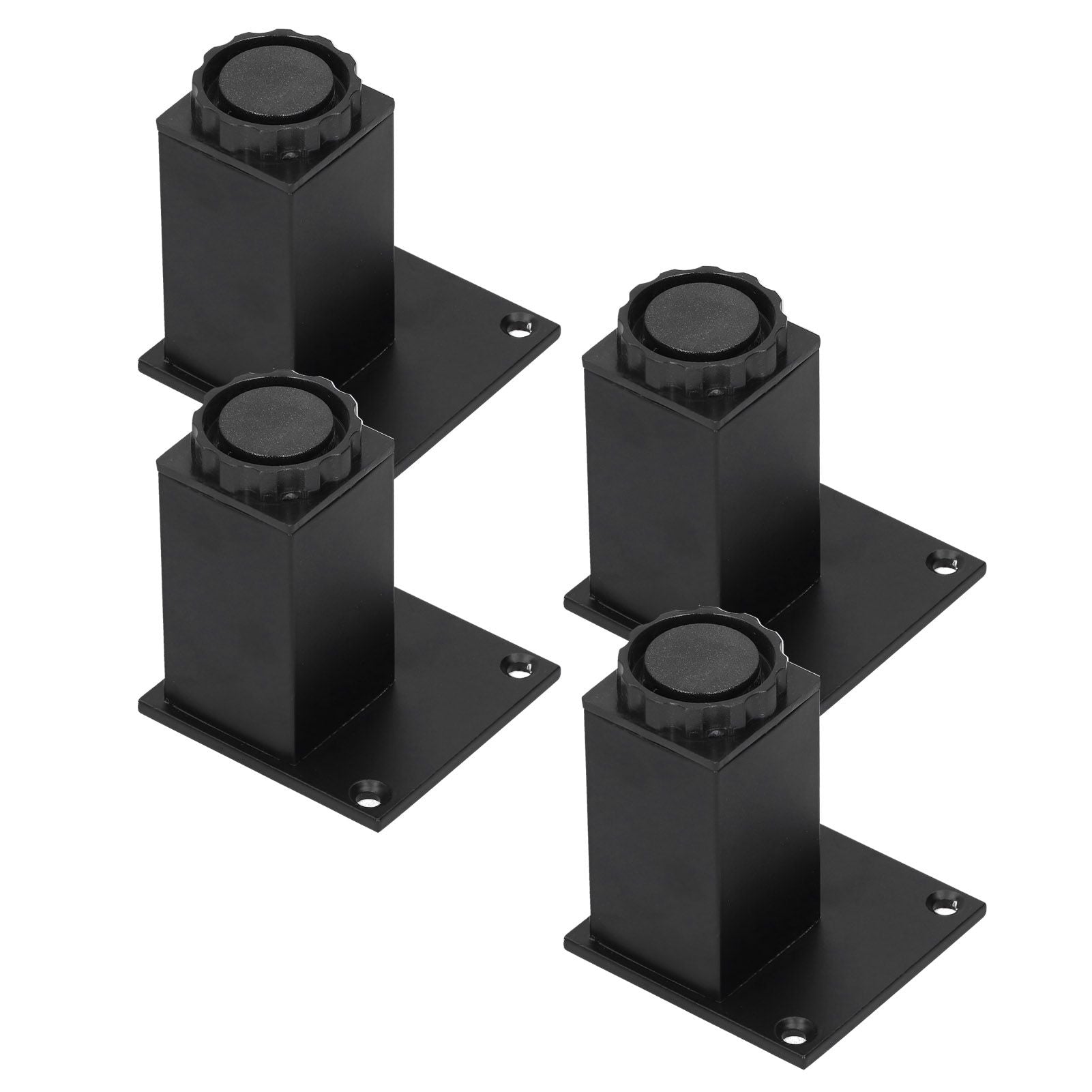4Pcs/Set Furniture Leg Adjustable Height Aluminum Alloy Square Support for Sofa Cabinet80mm
