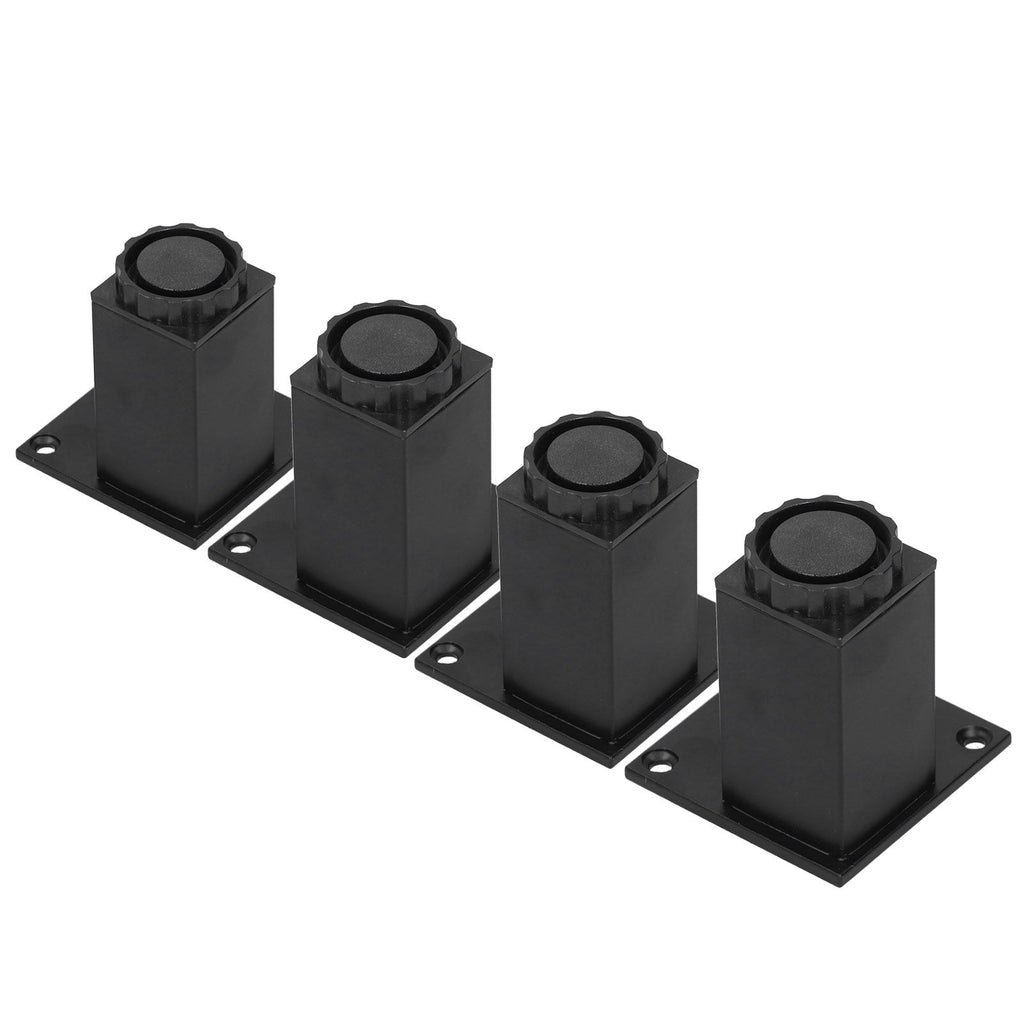 4Pcs/Set Furniture Leg Adjustable Height Aluminum Alloy Square Support for Sofa Cabinet80mm