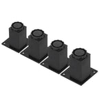 4Pcs/Set Furniture Leg Adjustable Height Aluminum Alloy Square Support for Sofa Cabinet80mm
