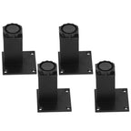 4Pcs/Set Furniture Leg Adjustable Height Aluminum Alloy Square Support for Sofa Cabinet80mm