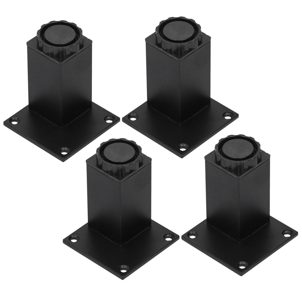 4Pcs/Set Furniture Leg Adjustable Height Aluminum Alloy Square Support for Sofa Cabinet80mm
