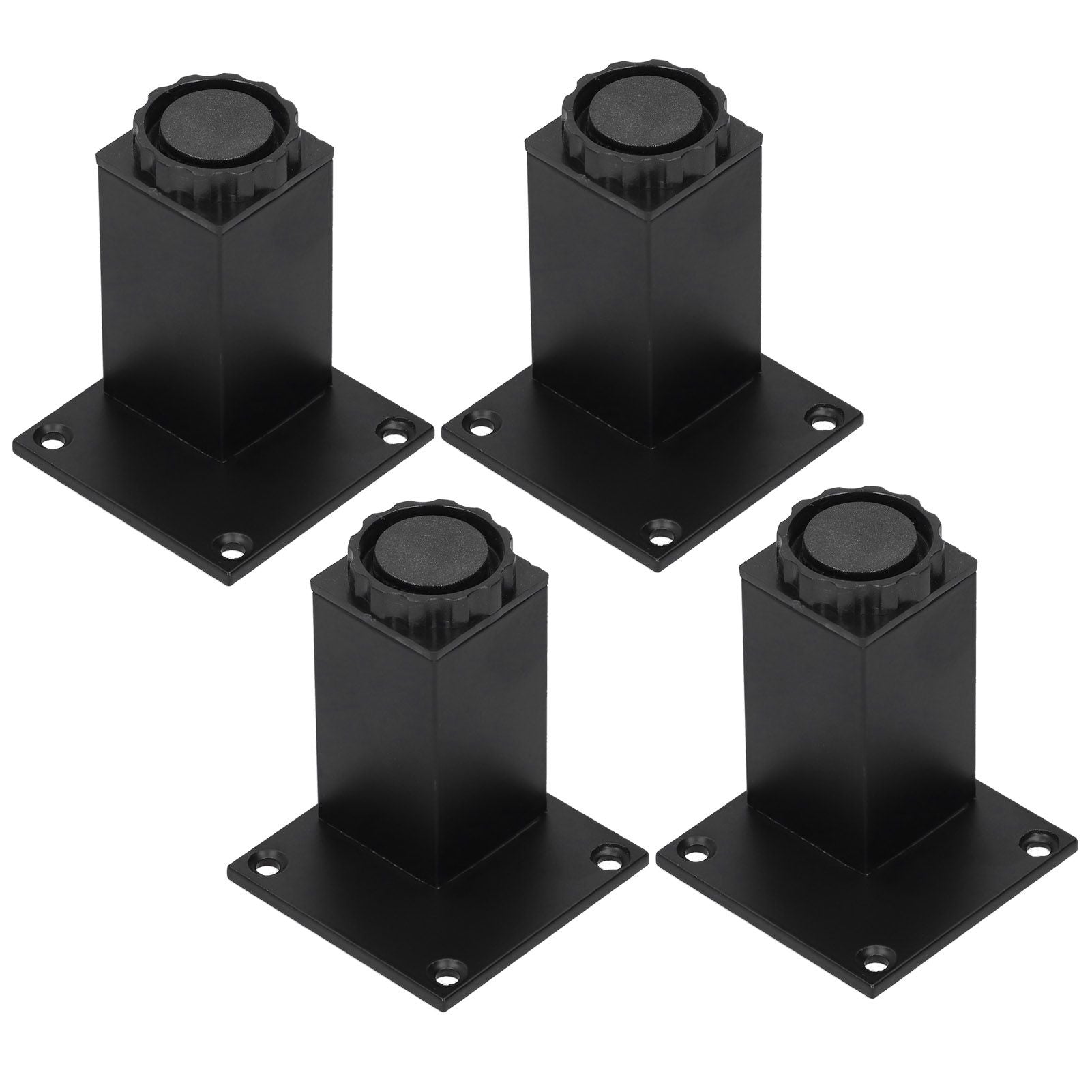 4Pcs/Set Furniture Leg Adjustable Height Aluminum Alloy Square Support for Sofa Cabinet80mm