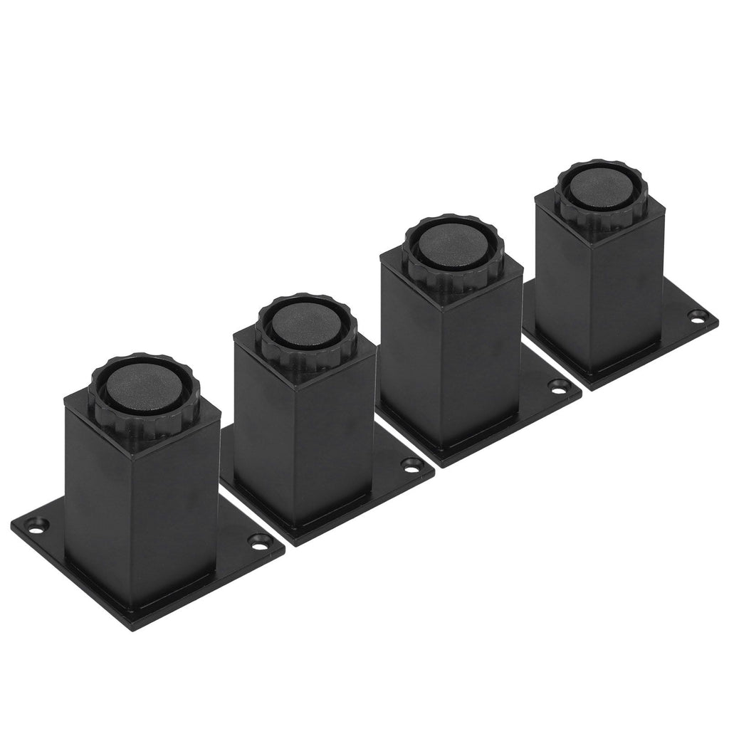 4Pcs/Set Furniture Leg Adjustable Height Aluminum Alloy Square Support for Sofa Cabinet80mm