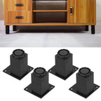 4Pcs/Set Furniture Leg Adjustable Height Aluminum Alloy Square Support for Sofa Cabinet80mm