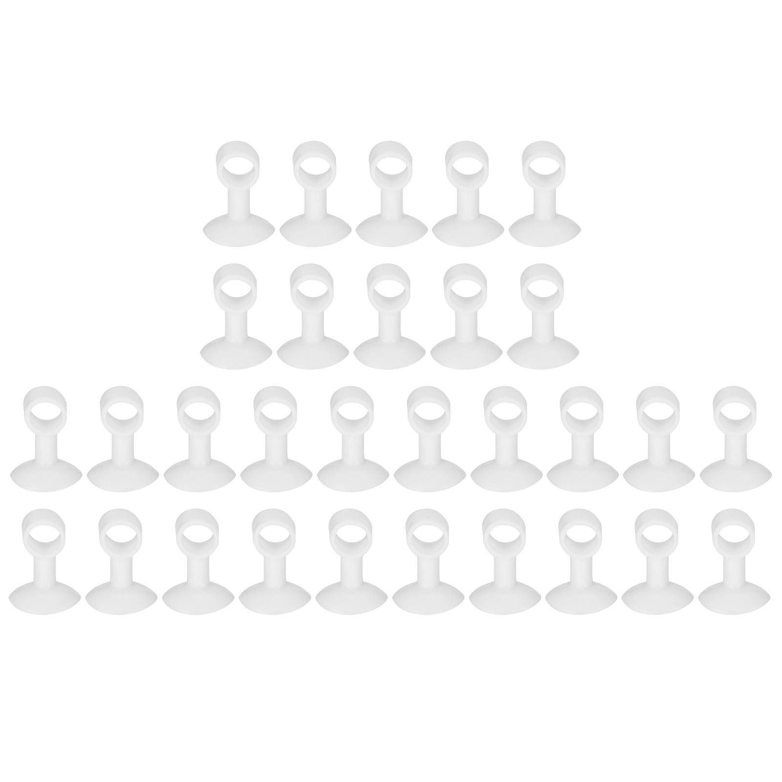 30Pcs Door Stopper Silicone Anti-Collision Door Handle Stopper Mute Suction Buffer Crash Pad