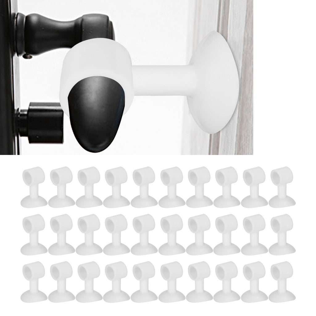 30Pcs Door Stopper Silicone Anti-Collision Door Handle Stopper Mute Suction Buffer Crash Pad