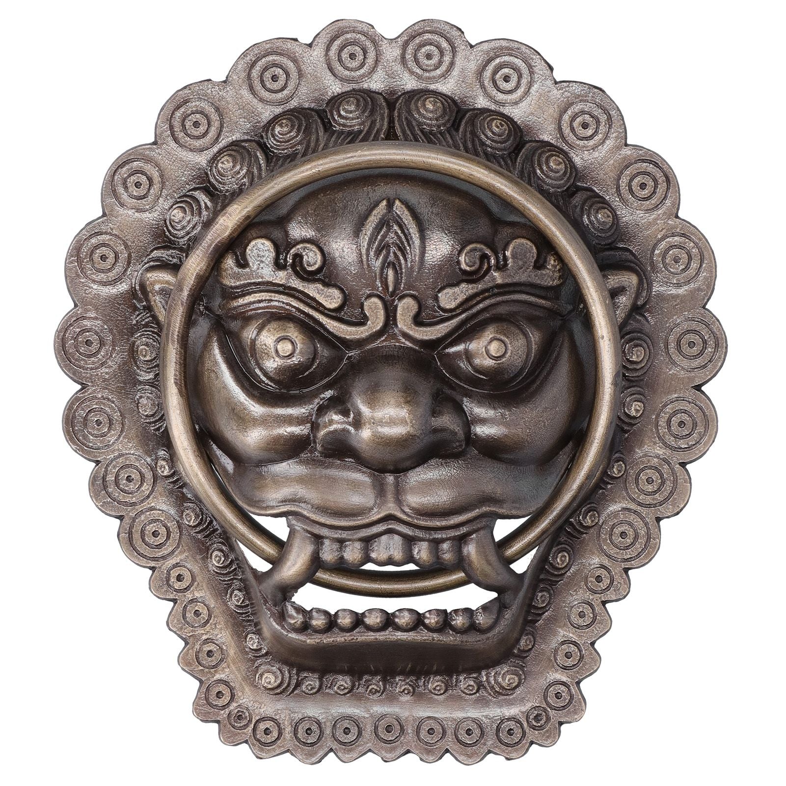 Chinese Style Door Knocker Antique Animal Head Door Ring Wooden Door Pull Ring Replacement Parts