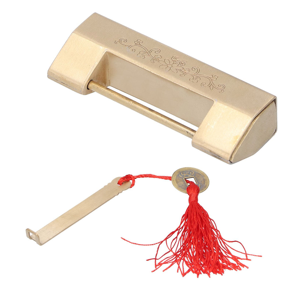 4.4cm Spacing Mini Vintage Padlock Dedicated Carved Jewelry Box Padlock with Key