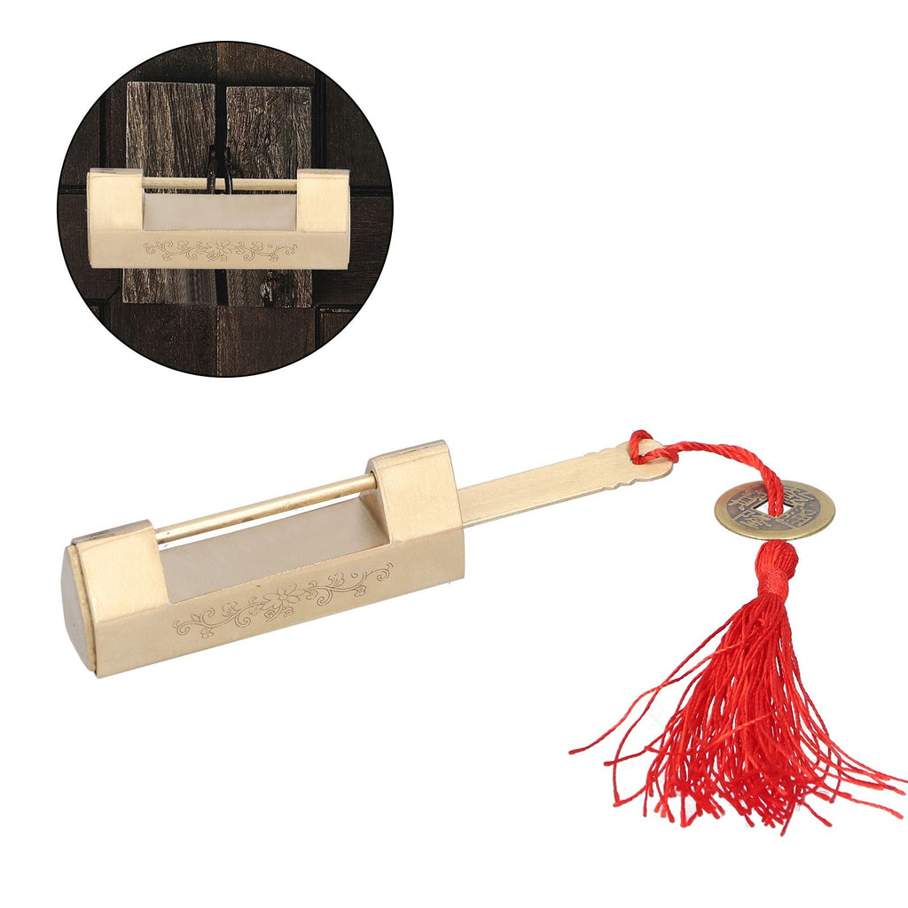 4.4cm Spacing Mini Vintage Padlock Dedicated Carved Jewelry Box Padlock with Key
