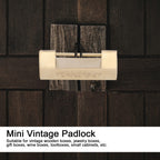 4.4cm Spacing Mini Vintage Padlock Dedicated Carved Jewelry Box Padlock with Key