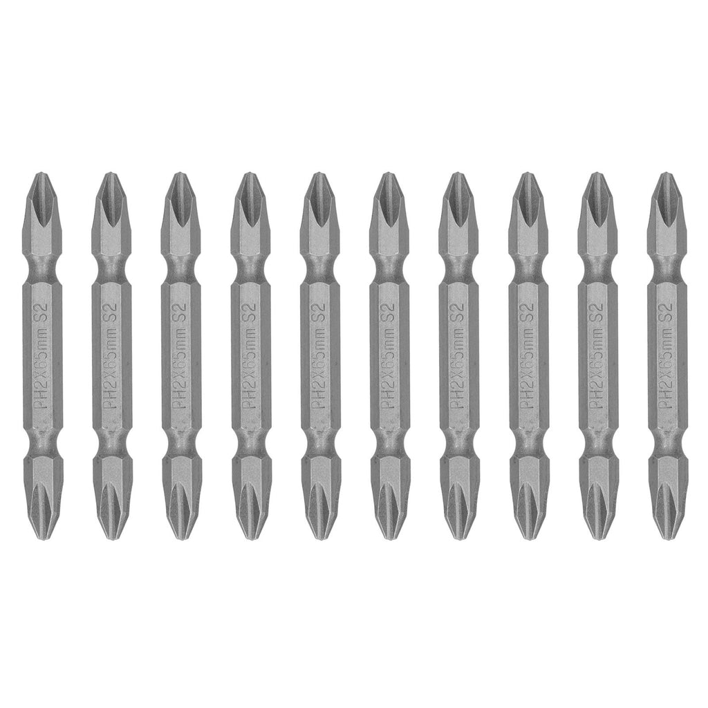 65mm PH2 Screwdriver Bits Magnetic Electric Screwdriver Head S2 DoubleHead Cross Bit(Sand Blast )