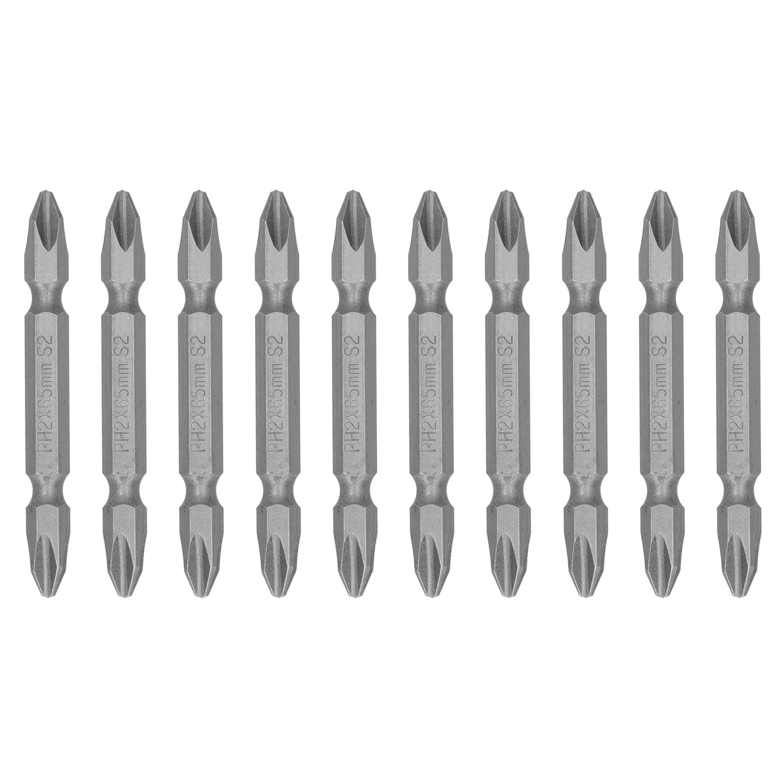 65mm PH2 Screwdriver Bits Magnetic Electric Screwdriver Head S2 DoubleHead Cross Bit(Sand Blast )