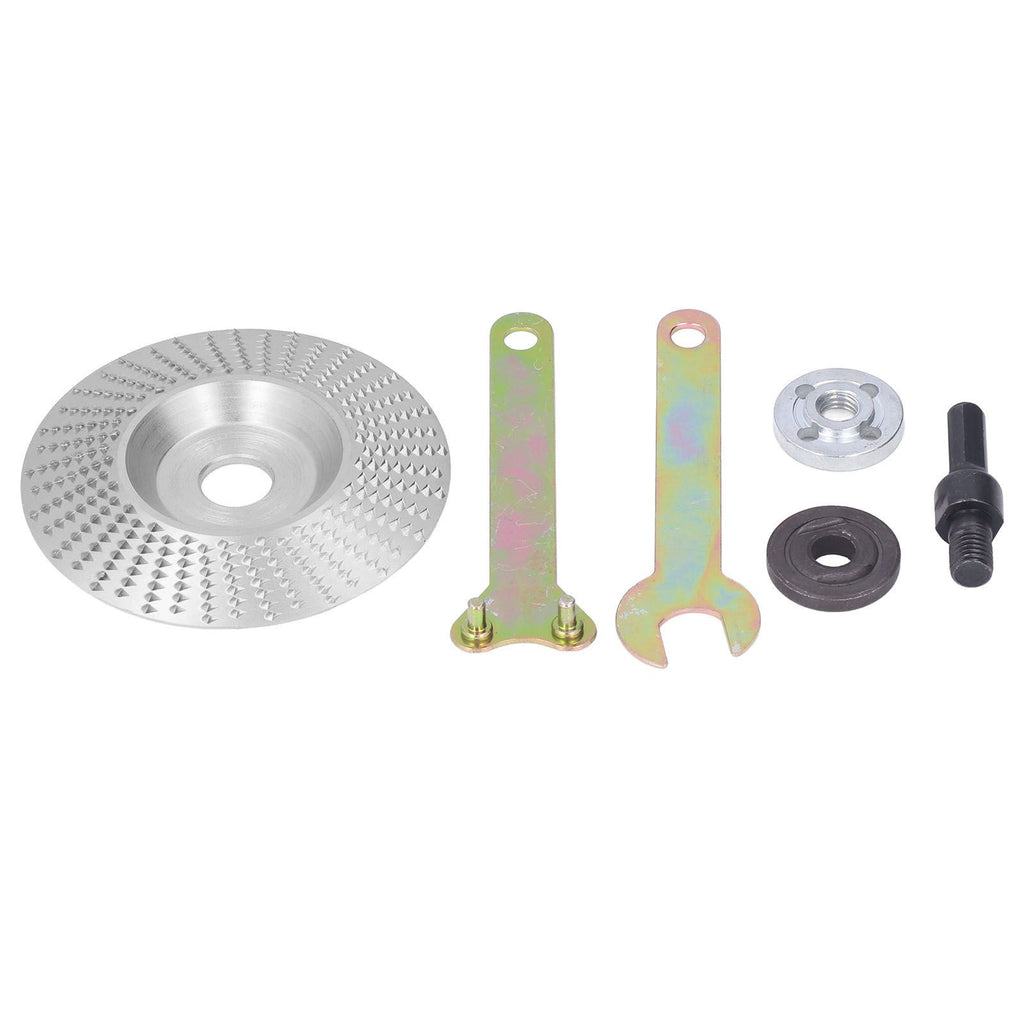 Grinding Shaping Disc Tungsten Carbide 100mm OD 16mm Hole Dia for Angle Grinder WoodworkingSilver