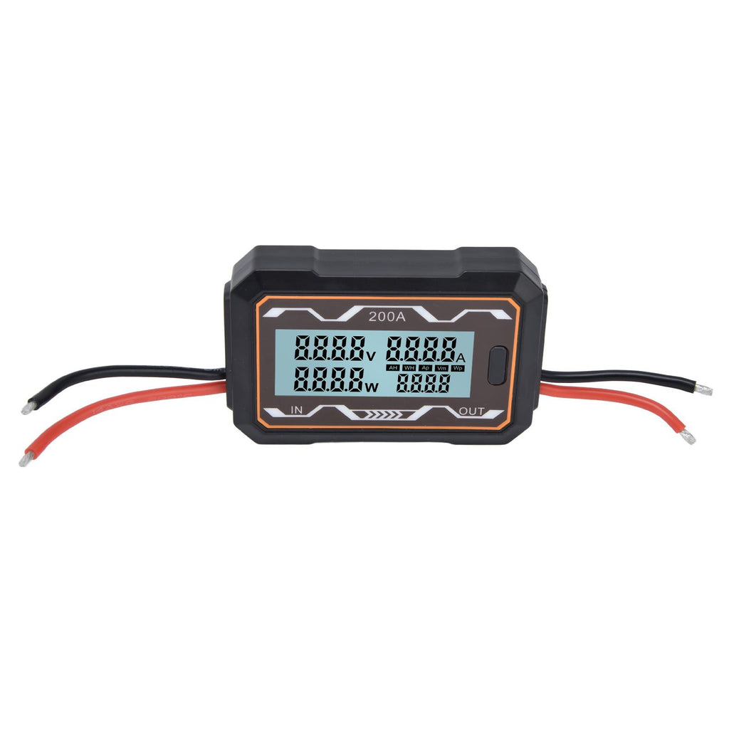 DC Power Meter Backlight Setting Large Screen Display Multifunctional Power Tester for Solar Energy Systems 0 to 60V200A