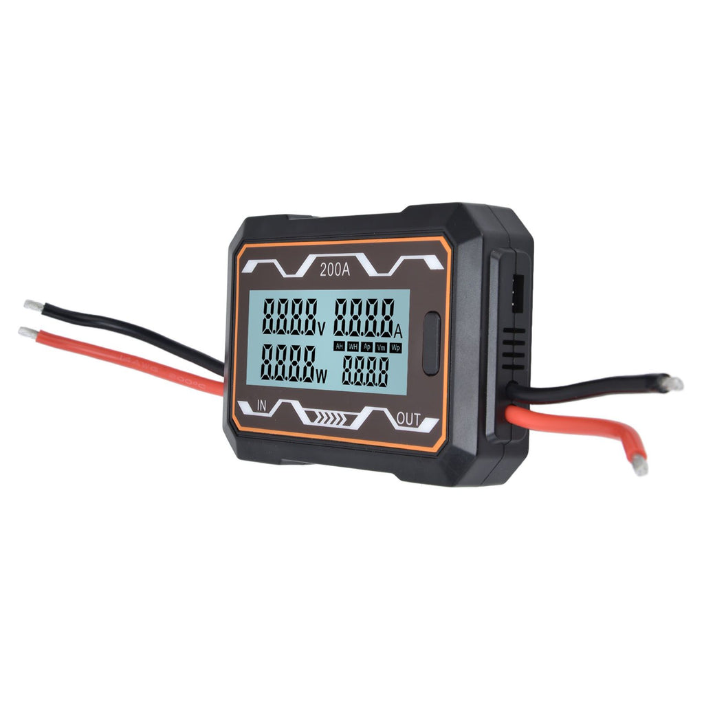 DC Power Meter Backlight Setting Large Screen Display Multifunctional Power Tester for Solar Energy Systems 0 to 60V200A