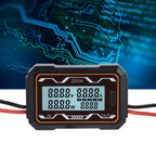 DC Power Meter Backlight Setting Large Screen Display Multifunctional Power Tester for Solar Energy Systems 0 to 60V200A