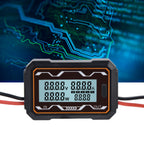 DC Power Meter Backlight Setting Large Screen Display Multifunctional Power Tester for Solar Energy Systems 0 to 60V150A