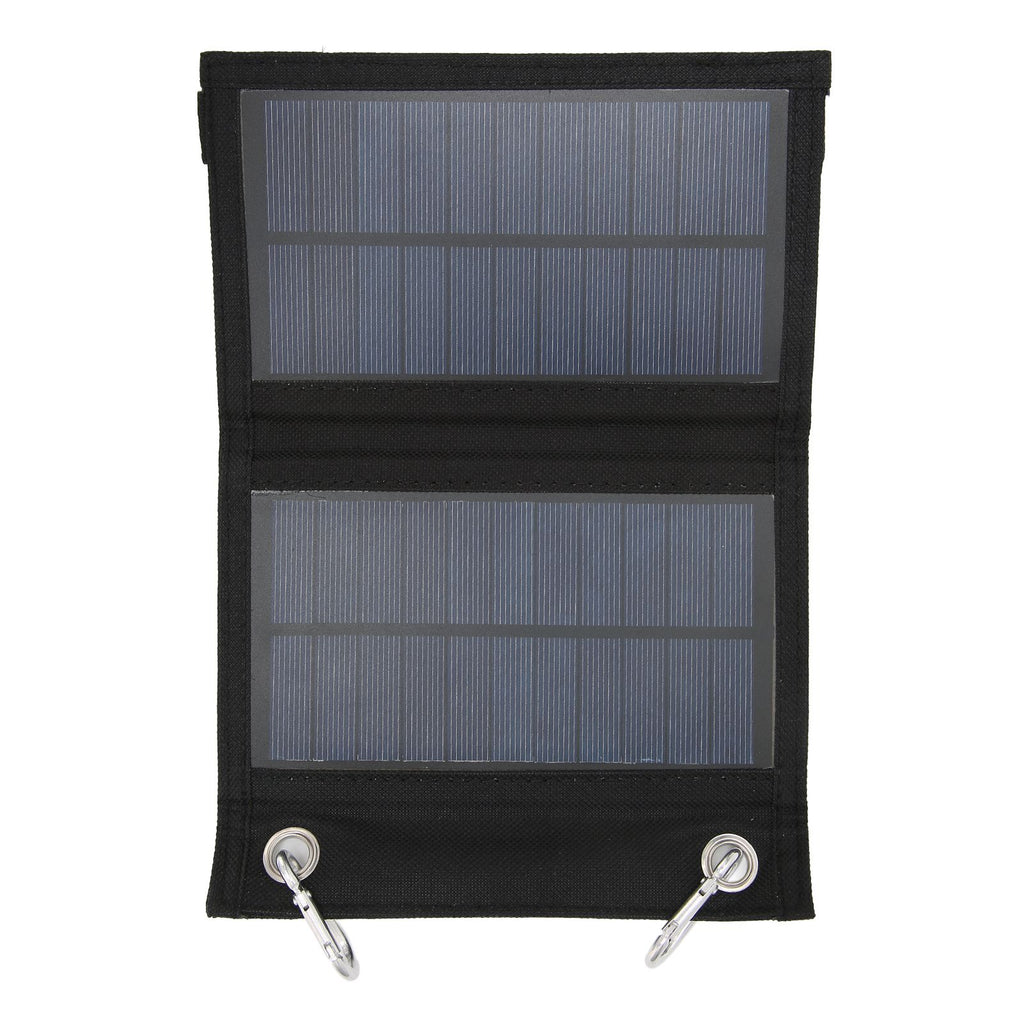 4W 2 Fold Solar Panels Portable High Conversion Efficiency Polysilicon Mobile Power with Climbing Buckle for Automobile