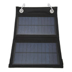4W 2 Fold Solar Panels Portable High Conversion Efficiency Polysilicon Mobile Power with Climbing Buckle for Automobile