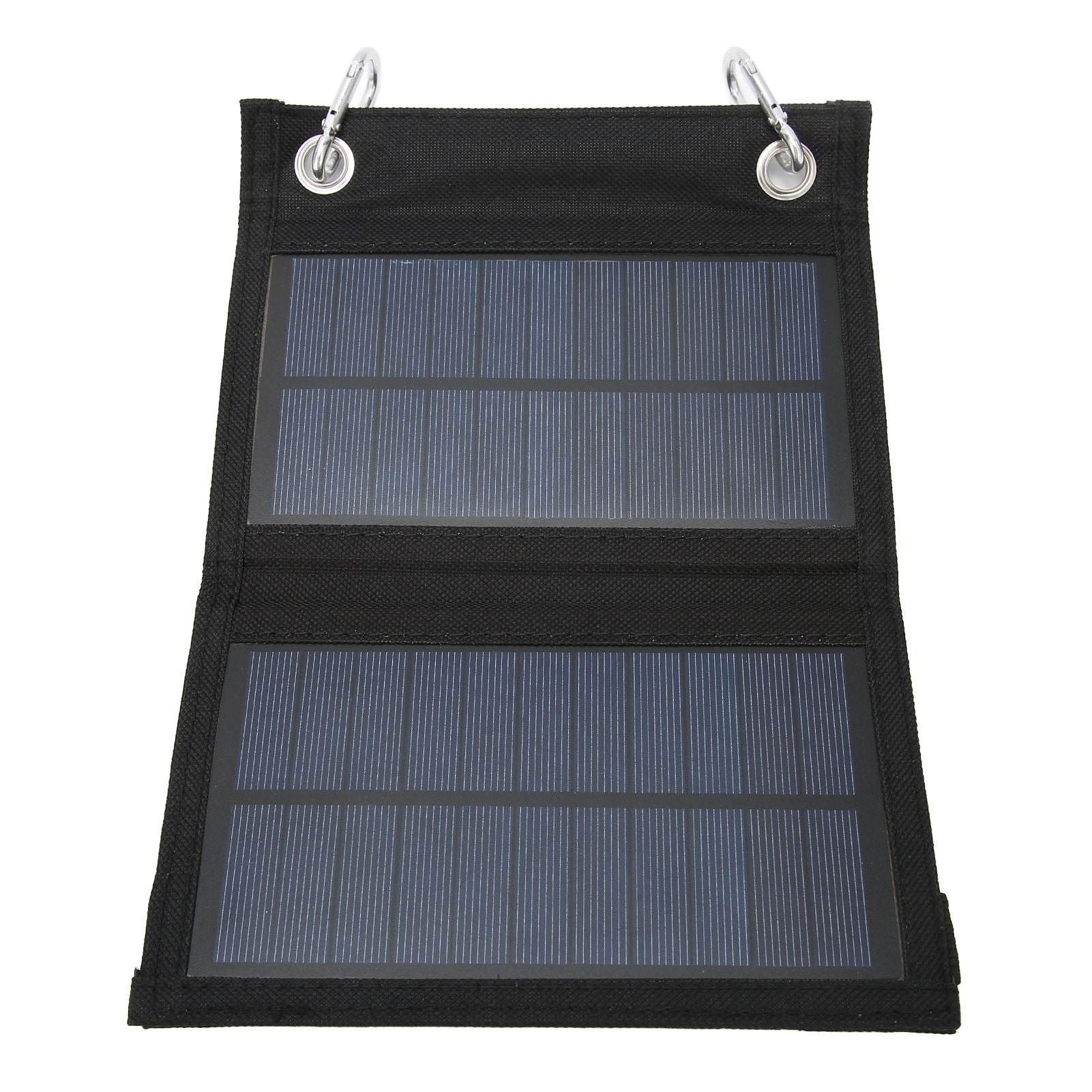 4W 2 Fold Solar Panels Portable High Conversion Efficiency Polysilicon Mobile Power with Climbing Buckle for Automobile
