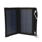 4W 2 Fold Solar Panels Portable High Conversion Efficiency Polysilicon Mobile Power with Climbing Buckle for Automobile