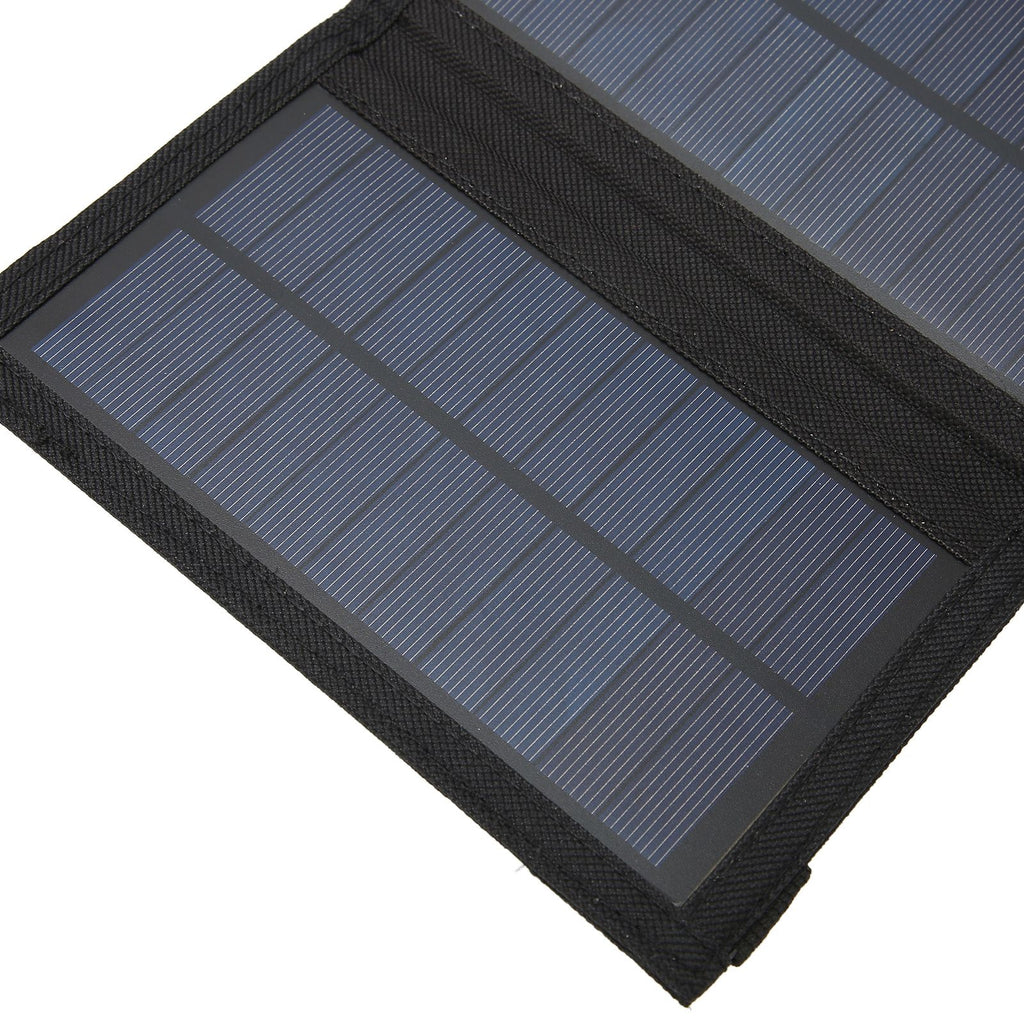 4W 2 Fold Solar Panels Portable High Conversion Efficiency Polysilicon Mobile Power with Climbing Buckle for Automobile